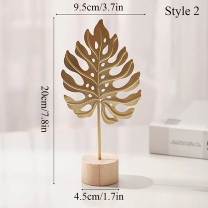 ✨ Nordic Gold Ginkgo Leaf Sculpture – Elegant Luxury Decor for Home & Office