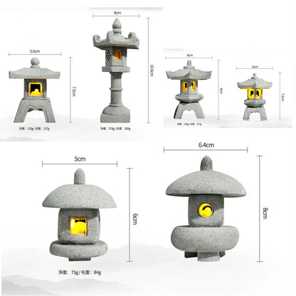 Mini Pagoda Lantern Light – Japanese Zen Garden Decoration