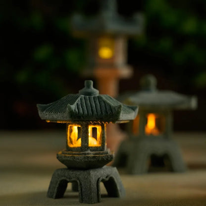 Mini Pagoda Lantern Light – Japanese Zen Garden Decoration