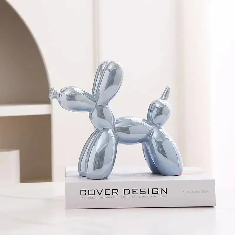 ERMAKOVA Creative Balloon Dog Ceramic Sculpture – Abstract Home Office Décor & Gift 🐶🎈