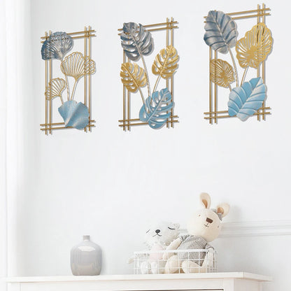 Nordic Metal Leaf Wall Hanging – Elegant Wrought Iron Decor for Home & Living Spaces 🍃✨