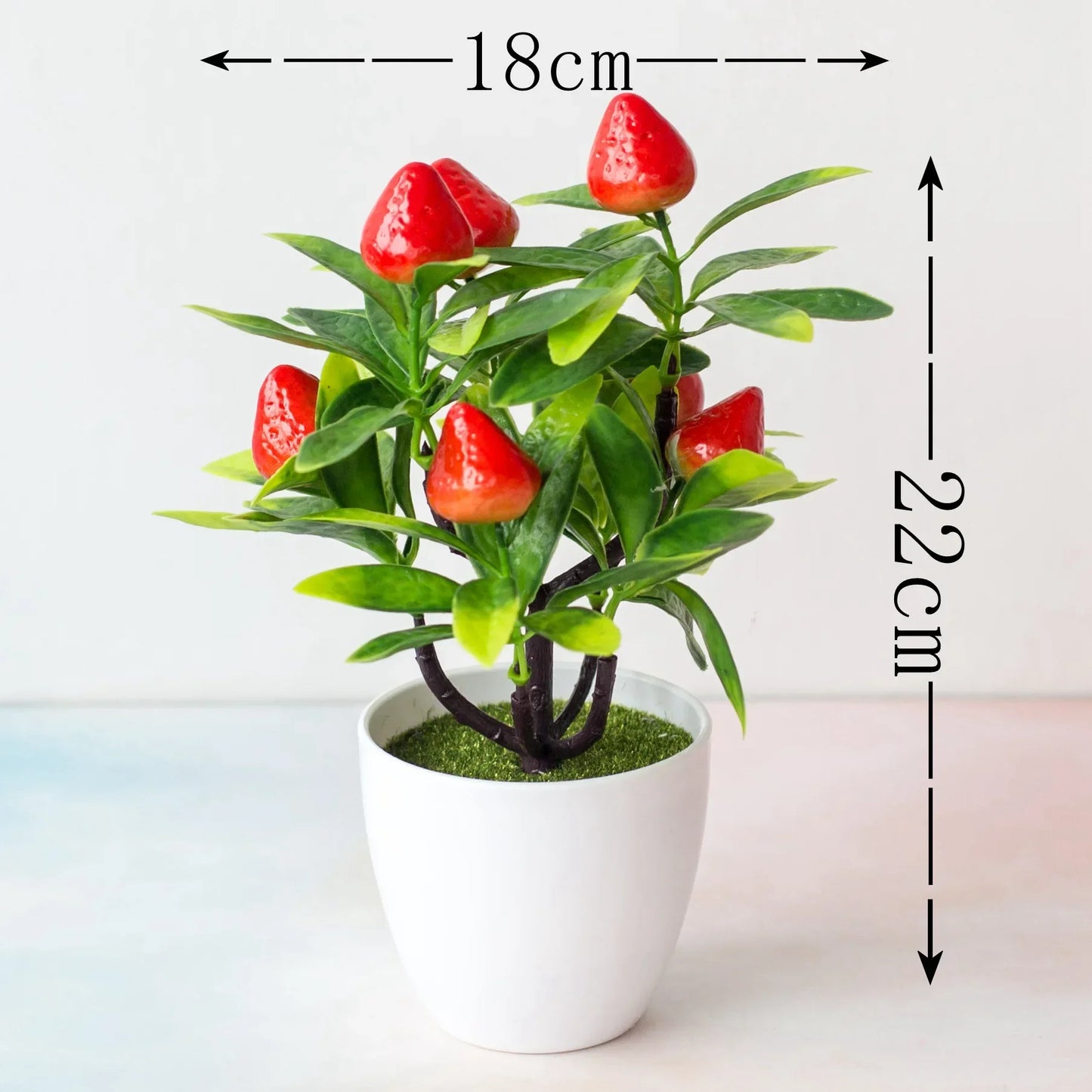 Artificial Plant Bonsai Plastic Small Tree Pot Fake Plant Flower Potted Ornaments for Home Room Table Garden Hotel Decoration