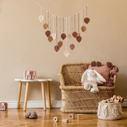 Boho Macrame Leaf Feather Wall Hanging – Handcrafted Wall Art for Living Room, Bedroom & Home Decor