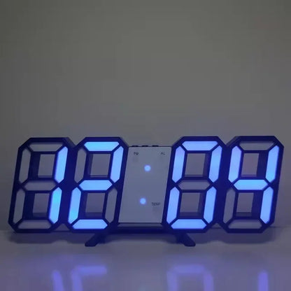 3D LED Digital Wall Clock – Modern Home Decoration with Night Light Mode