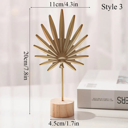 ✨ Nordic Gold Ginkgo Leaf Sculpture – Elegant Luxury Decor for Home & Office