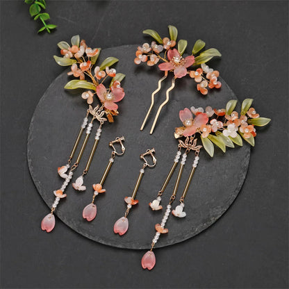 Chinese Hanfu Hair Accessories Set – Elegant Bridal & Retro Wedding Headdress 💖✨