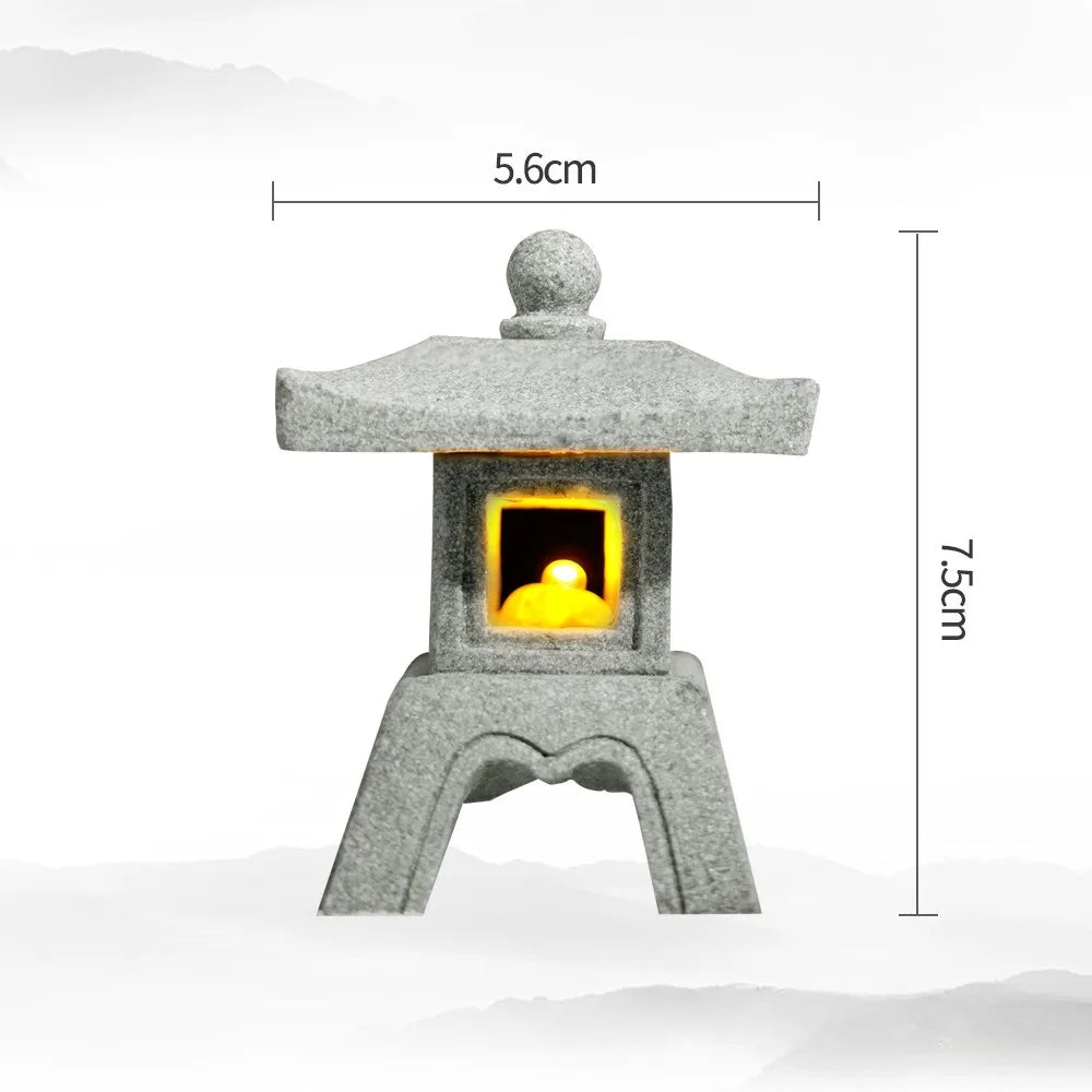 Mini Pagoda Lantern Light – Japanese Zen Garden Decoration