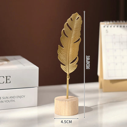 ✨ Nordic Gold Ginkgo Leaf Sculpture – Elegant Luxury Decor for Home & Office