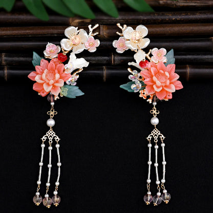 Chinese Hanfu Hair Accessories Set – Elegant Bridal & Retro Wedding Headdress 💖✨