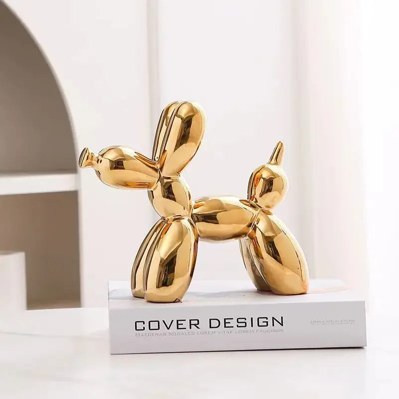 ERMAKOVA Creative Balloon Dog Ceramic Sculpture – Abstract Home Office Décor & Gift 🐶🎈