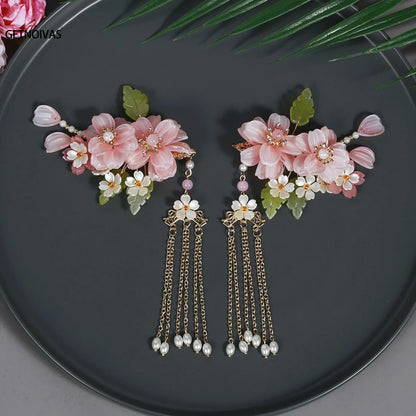 Chinese Hanfu Hair Accessories Set – Elegant Bridal & Retro Wedding Headdress 💖✨