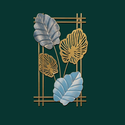 Nordic Metal Leaf Wall Hanging – Elegant Wrought Iron Decor for Home & Living Spaces 🍃✨