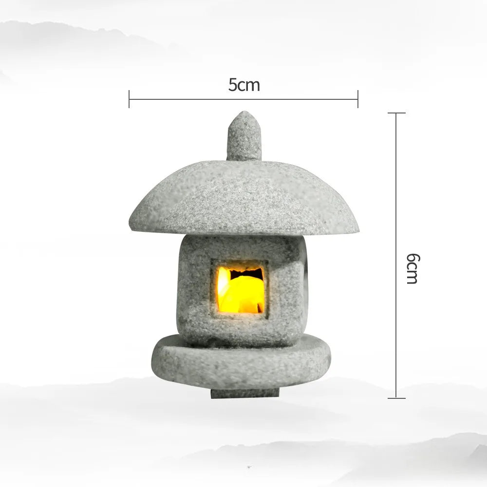 Mini Pagoda Lantern Light – Japanese Zen Garden Decoration