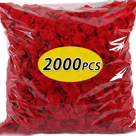 Artificial Fake Rose Petals – 2000/100Pcs Silk Rose Petals for Weddings, Parties & Romantic Occasions 🌹💖