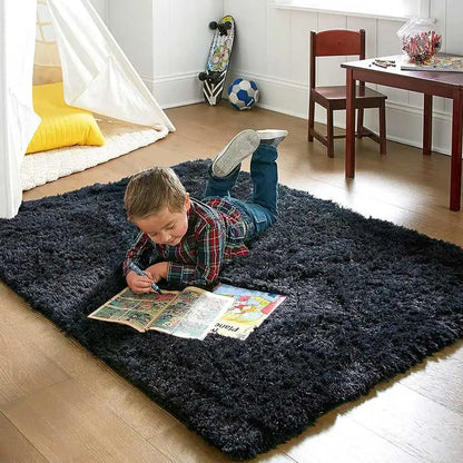 Plush Carpet for Living Room – Soft &amp; Fluffy Home Rug for Bedroom &amp; Play Area 🏡✨