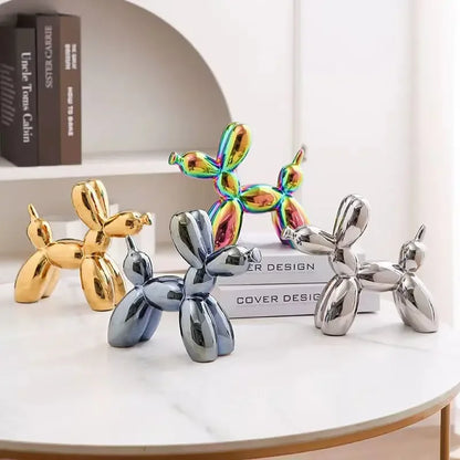 ERMAKOVA Creative Balloon Dog Ceramic Sculpture – Abstract Home Office Décor & Gift 🐶🎈