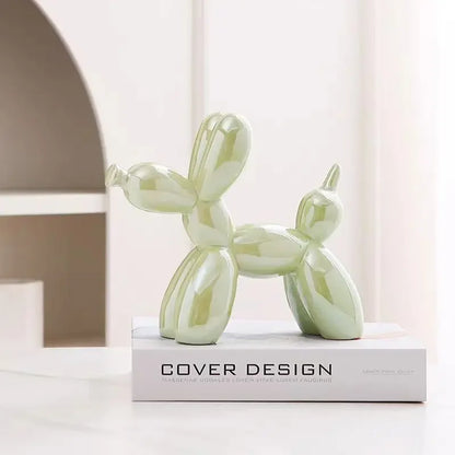 ERMAKOVA Creative Balloon Dog Ceramic Sculpture – Abstract Home Office Décor & Gift 🐶🎈