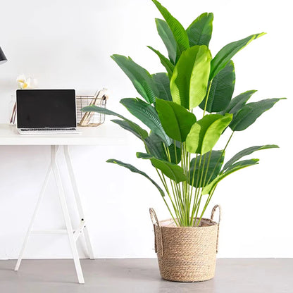🌿 1pc Artificial Large Tropical Palm Tree - Fake Banana & Monstera Leaves for Home, Garden, and Party Decor