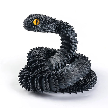 🐍 3D Printed Articulated Snake – Realistic Flexible Toy & Home Decor