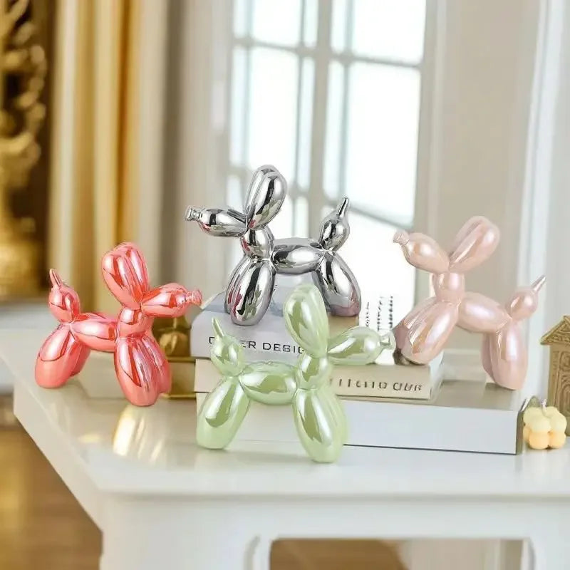 ERMAKOVA Creative Balloon Dog Ceramic Sculpture – Abstract Home Office Décor & Gift 🐶🎈