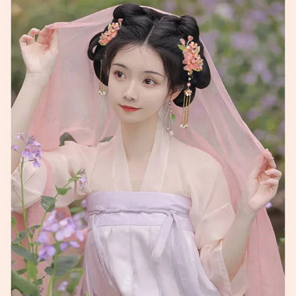 Chinese Hanfu Hair Accessories Set – Elegant Bridal & Retro Wedding Headdress 💖✨