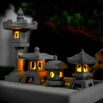 Mini Pagoda Lantern Light – Japanese Zen Garden Decoration