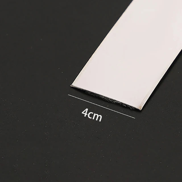 Gold Stainless Steel Wall Sticker Strip – Self-Adhesive Metal Trim for Home &amp; Tile Decoration