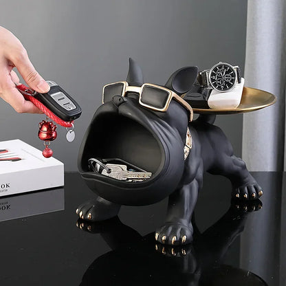 🐶 Bulldog Figurine Storage Box – Stylish &amp; Functional Home Decor
