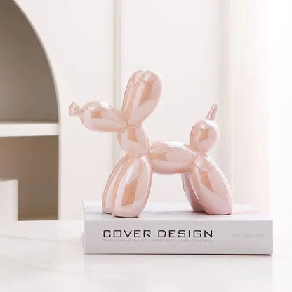ERMAKOVA Creative Balloon Dog Ceramic Sculpture – Abstract Home Office Décor & Gift 🐶🎈